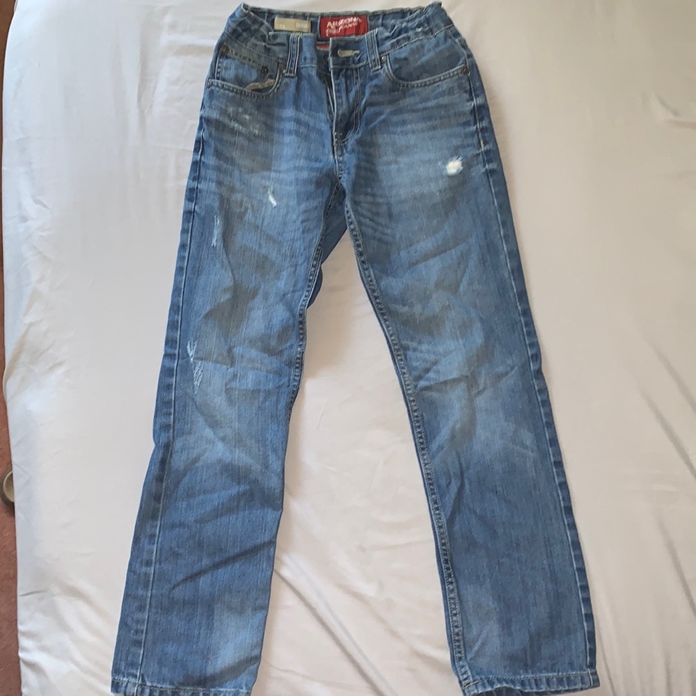 Boys distressed skinny jeans